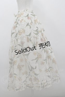 画像2: PINK HOUSE / チューリップうさぎプリントスカート  生成り I-26-03-30-072-LO-SK-SA-ZI