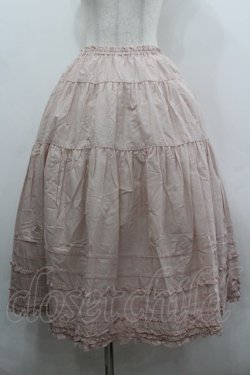 画像1: PINK HOUSE / ローンフリルミディスカート  ピンク I-26-03-30-073-LO-SK-SA-ZI