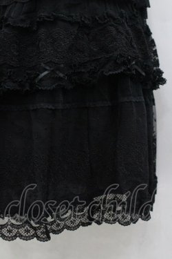 画像6: PINK HOUSE / ドットチュール×オリジナルローズチュールレーススカート  黒 I-26-03-30-074-LO-SK-SA-ZI