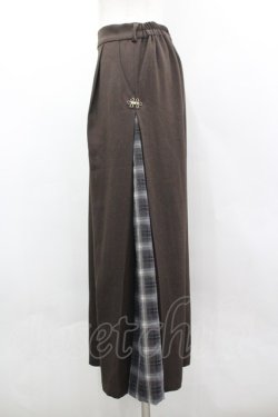 画像2: axes femme / チェック切替ワイドパンツ F ブラウン I-26-03-30-076-AX-BL-TE-ZI