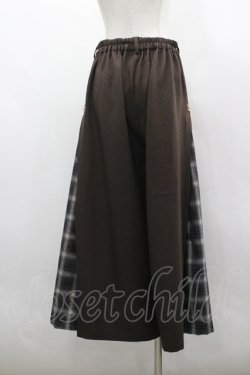 画像3: axes femme / チェック切替ワイドパンツ F ブラウン I-26-03-30-076-AX-BL-TE-ZI