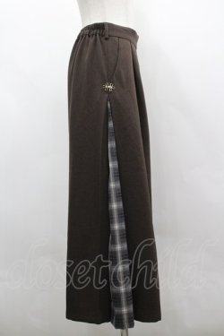 画像4: axes femme / チェック切替ワイドパンツ F ブラウン I-26-03-30-076-AX-BL-TE-ZI