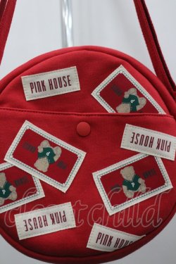 画像4: PINK HOUSE / ネームワッペンいっぱい丸形ショルダーバッグ  赤 I-26-03-30-079-LO-BG-SA-ZI