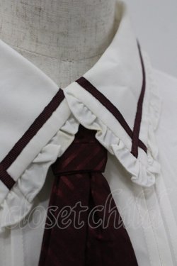 画像5: Secret Honey / ネクタイ付きブラウス  白Ｘボルドー I-26-03-30-012-CA-BL-SA-ZI