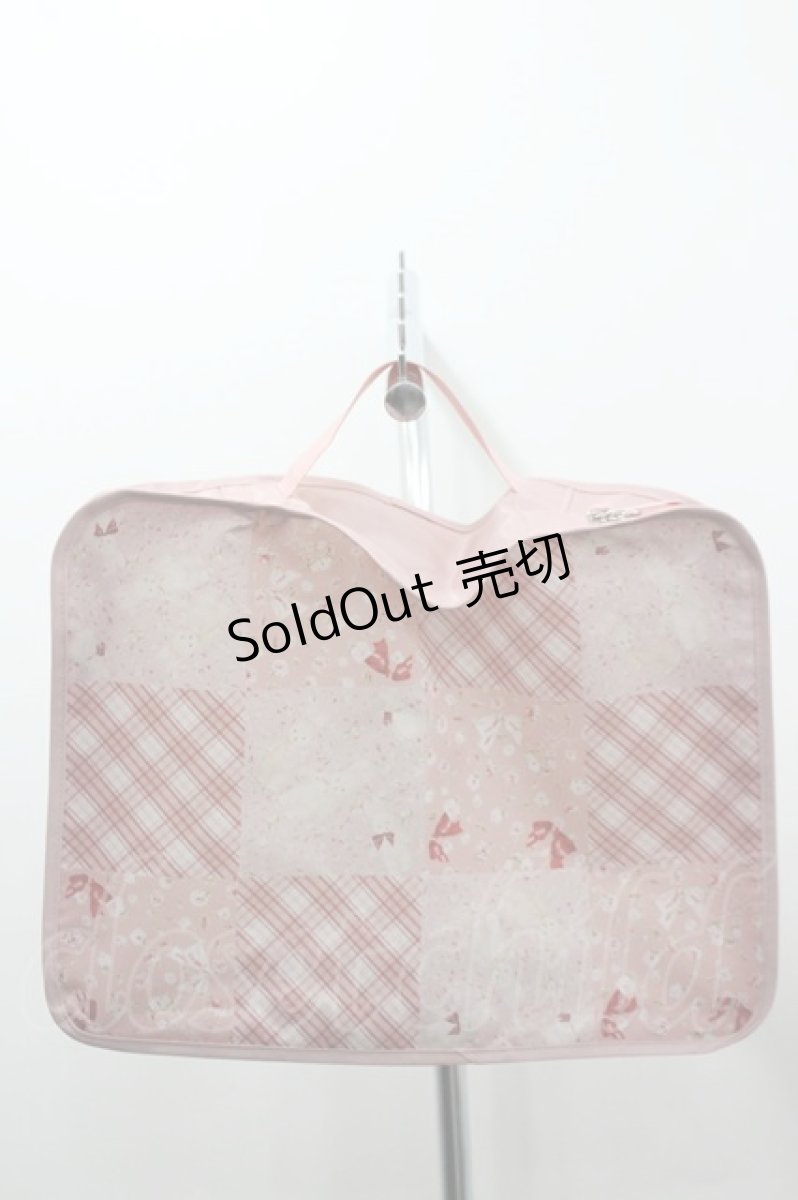 画像1: PINK HOUSE / バラ園うさぎ柄パッチワークプリントトラベルケース  ピンク I-26-03-30-082-LO-ZA-SA-ZI (1)