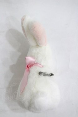 画像2: PINK HOUSE / スイーツスプリングバニーぬいぐるみコサージュ  白Ｘピンク I-26-03-30-092-LO-ZA-SA-ZI