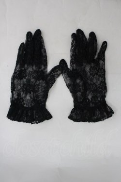 画像2: GOTH / レースショートグローブ  黒 I-26-03-30-102-GO-ZA-TE-ZI