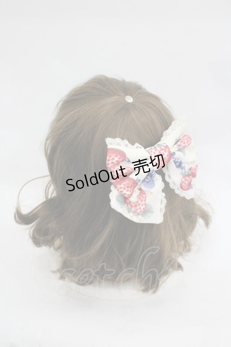 画像1: Angelic Pretty / Strawberry Dollリボンバレッタ  シロ I-26-03-30-107-AP-AC-SA-ZI (1)