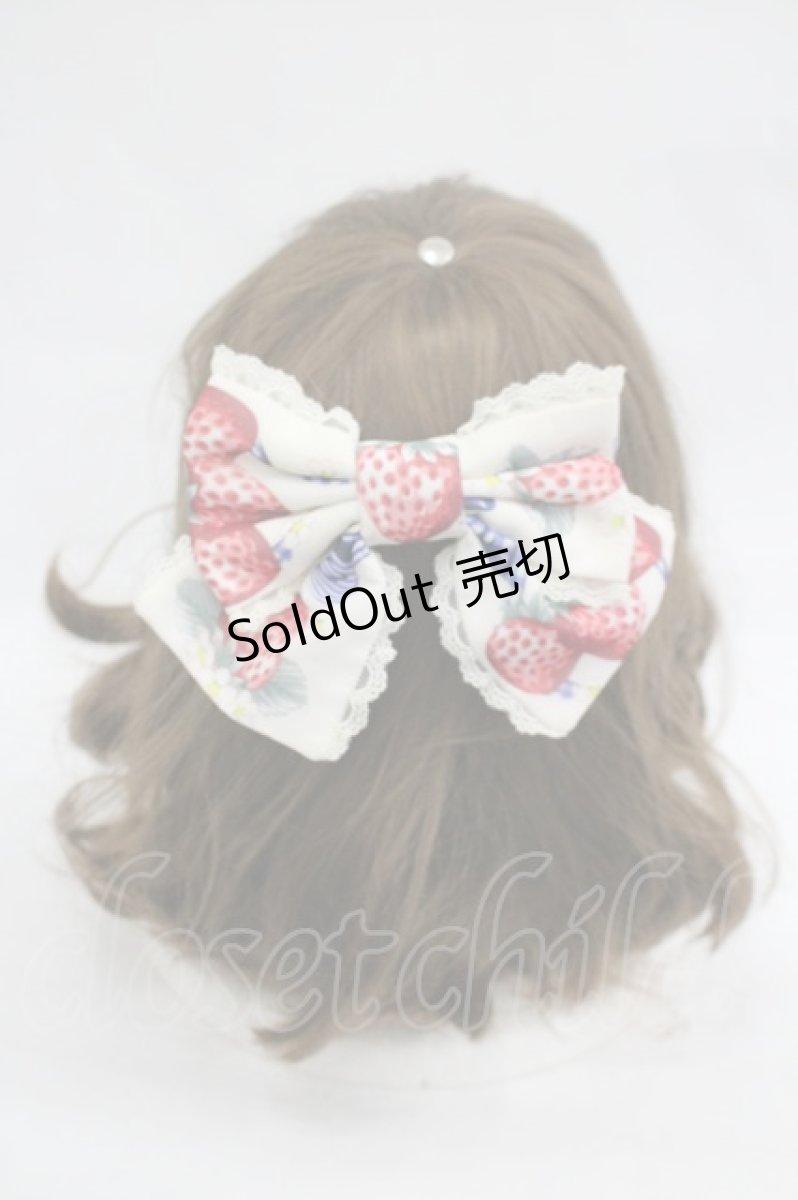 画像3: Angelic Pretty / Strawberry Dollリボンバレッタ  シロ I-26-03-30-107-AP-AC-SA-ZI (3)