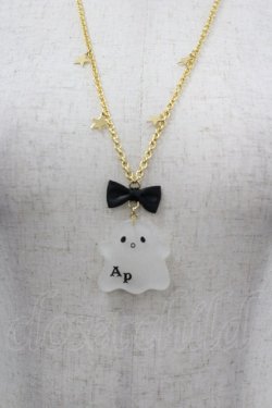 画像1: Angelic Pretty / マシュマロおばけネックレス  白Ｘゴールド I-26-03-30-110-AP-AC-SA-ZI