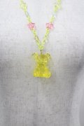 Angelic Pretty / はにかみベアーDropネックレス  イエロー I-26-03-30-114-AP-AC-SA-ZI
