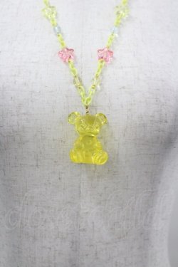 画像1: Angelic Pretty / はにかみベアーDropネックレス  イエロー I-26-03-30-114-AP-AC-SA-ZI