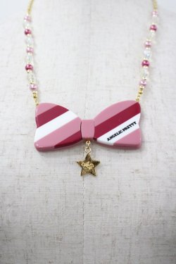 画像1: Angelic Pretty / ブリティッシュリボンネックレス  ピンク I-26-03-30-116-AP-AC-SA-ZI