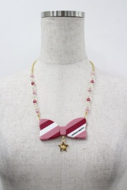 画像2: Angelic Pretty / ブリティッシュリボンネックレス  ピンク I-26-03-30-116-AP-AC-SA-ZI
