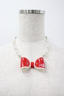 画像2: Angelic Pretty / ドリームリボンネックレス  赤Ｘ白 I-26-03-30-122-AP-AC-SA-ZI