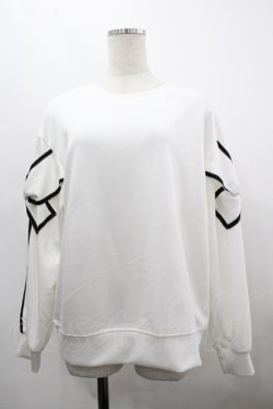 画像1: axes femme / 袖リボンカットプルオーバー F 白 I-26-03-30-016-AX-TO-TE-ZI