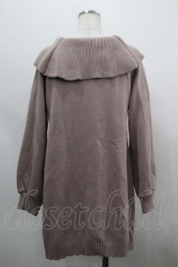 画像2: axes femme / リボン襟ニットミニワンピ F ピンク I-26-03-30-024-AX-OP-TE-ZI