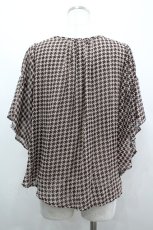 画像2: axes femme / 千鳥シフォン半袖トップス  ブラウン I-26-04-01-033-AX-TO-SA-ZI (2)