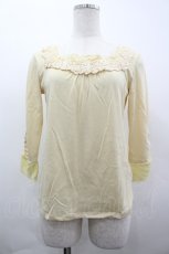 画像1: axes femme / ビジュー付きカットソー  イエロー I-26-04-01-034-AX-TO-SA-ZI (1)