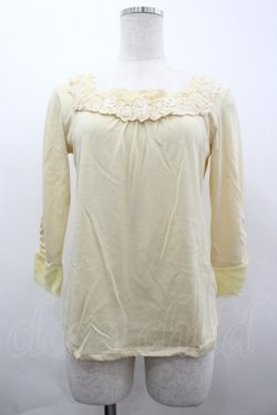 画像1: axes femme / ビジュー付きカットソー  イエロー I-26-04-01-034-AX-TO-SA-ZI