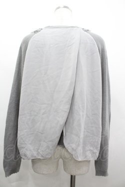 画像2: axes femme / ストライプニットトップス  グレーＸ白 I-26-04-01-037-AX-TO-SA-ZI