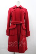 Emily Temple cute / ウエストマークコート  赤 I-26-04-01-043-ET-CO-TE-ZI