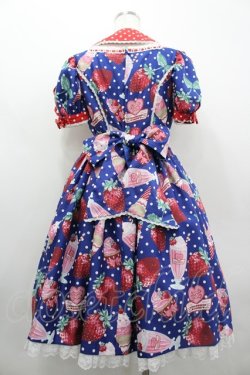 画像2: Angelic Pretty / Fresh Strawberry Dinerワンピース  青 I-26-04-01-045-AP-OP-SA-ZI