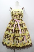 Angelic Pretty / Honey Bear's Cafeジャンパースカート  ブラウン I-26-04-01-046-AP-OP-SA-ZI