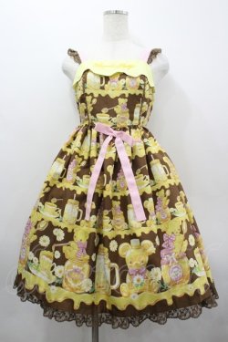 画像1: Angelic Pretty / Honey Bear's Cafeジャンパースカート  ブラウン I-26-04-01-046-AP-OP-SA-ZI