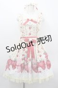 Angelic Pretty / Little Bunny Strawberryエプロン風スカートSet  イエロー I-26-04-01-047-AP-OP-TE-ZI