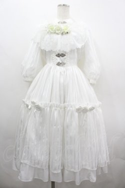 画像1: ALICE and the PIRATES / 薔薇の淑女ワンピース  白 I-26-04-01-050-PA-OP-SA-ZI