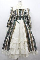 ALICE and the PIRATES / St.Lily Wolf〜狼騎士と百合の誓い〜柄ワンピース  グリーン I-26-04-01-051-PA-OP-SA-ZI