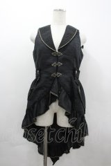 ALICE and the PIRATES / 海神ポセイドントレーン付きベスト  黒 I-26-04-01-053-PA-TO-SA-ZI