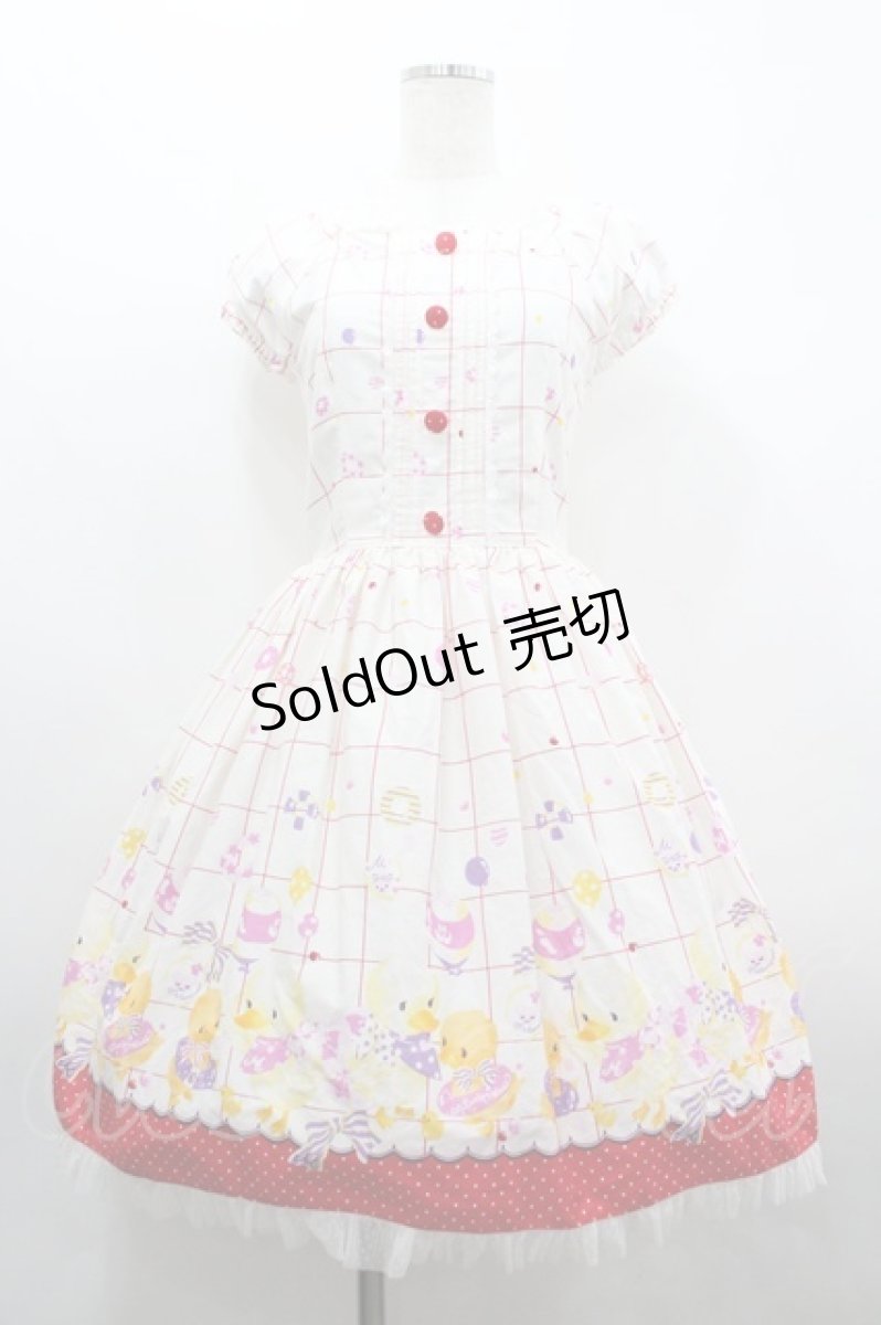 画像1: metamorphose / CL The March of Duck ワンピース  白 I-26-04-01-056-ME-OP-SA-ZI (1)