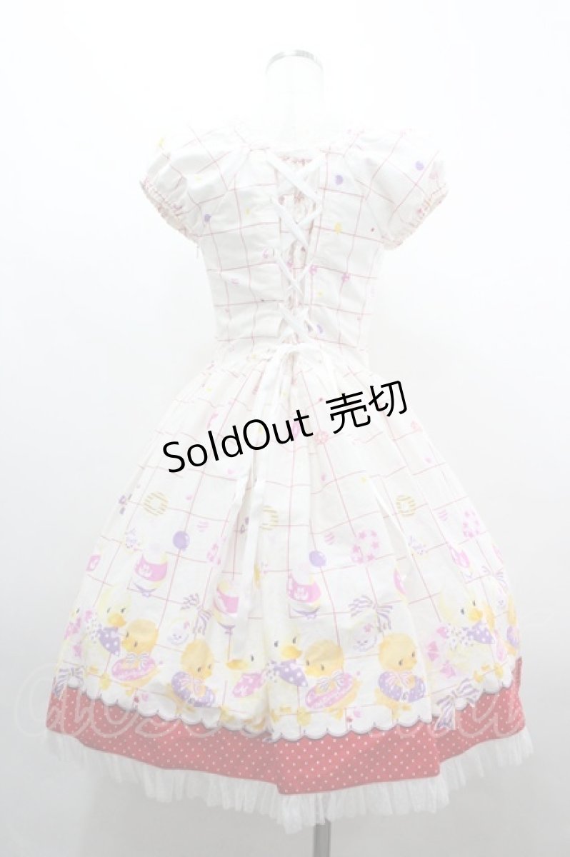 画像2: metamorphose / CL The March of Duck ワンピース  白 I-26-04-01-056-ME-OP-SA-ZI (2)