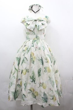 画像1: Forest Wardrobe 森林衣樹 / 鈴蘭&レモンプリントジャンパースカートセット S アイボリー I-26-04-01-060-LO-OP-SA-ZI