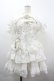 画像1: 豹了介猫 / クロスモチーフ半袖ボレロ&ジャンパースカートセット S 白 I-26-04-01-061-LO-OP-SA-ZI (1)