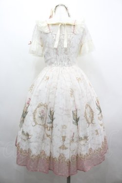 画像2: 仲夏物語 / チューリッププリント半袖ワンピースセット  アイボリーＸピンク I-26-04-01-062-EL-OP-SA-ZI