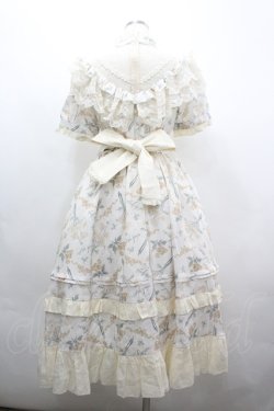 画像2: With Puji / フラワーリボンチェリー半袖ワンピース M アイボリー I-26-04-01-063-EL-OP-SA-ZI