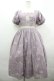 画像1: 仲夏物語 / 天使柄半袖ワンピース  ラベンダー I-26-04-01-064-EL-OP-SA-ZI (1)