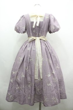 画像2: 仲夏物語 / 天使柄半袖ワンピース  ラベンダー I-26-04-01-064-EL-OP-SA-ZI