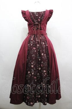 画像2: Hoshibako Works / コスモスハーモニージャンパースカート  ボルドー I-26-04-01-065-LO-OP-SA-ZI