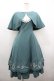 画像1: Amavel / ネモフィラとスズランのケープワンピース  グリーン I-26-04-01-067-CA-OP-SA-ZI (1)
