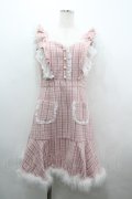 mellfy memory / Berry milk tweedワンピース  ピンクチェックＸ白 I-26-04-01-074-0-OP-SA-ZI