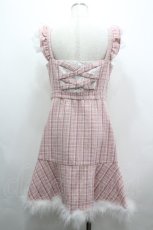 画像2: mellfy memory / Berry milk tweedワンピース  ピンクチェックＸ白 I-26-04-01-074-0-OP-SA-ZI (2)