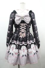画像1: LIZ LISA / Melty Chocolate ワンピース  黒Ｘピンク I-26-04-01-075-LO-OP-SA-ZI (1)