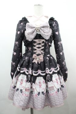 画像1: LIZ LISA / Melty Chocolate ワンピース  黒Ｘピンク I-26-04-01-075-LO-OP-SA-ZI