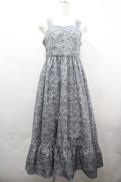 画像1: m petit by misako / MSKトワルドジュイジャンパースカート L グレー I-26-04-01-076-LO-SK-TE-ZI