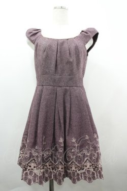 画像1: Secret Magic / 裾刺繍ワンピース 2 ワイン I-26-04-01-078-CA-OP-TE-ZI