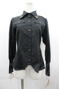 画像3: Vancy / スナップボタンベスト付きシャツ M 黒 I-26-04-01-008-LO-BL-SA-ZI